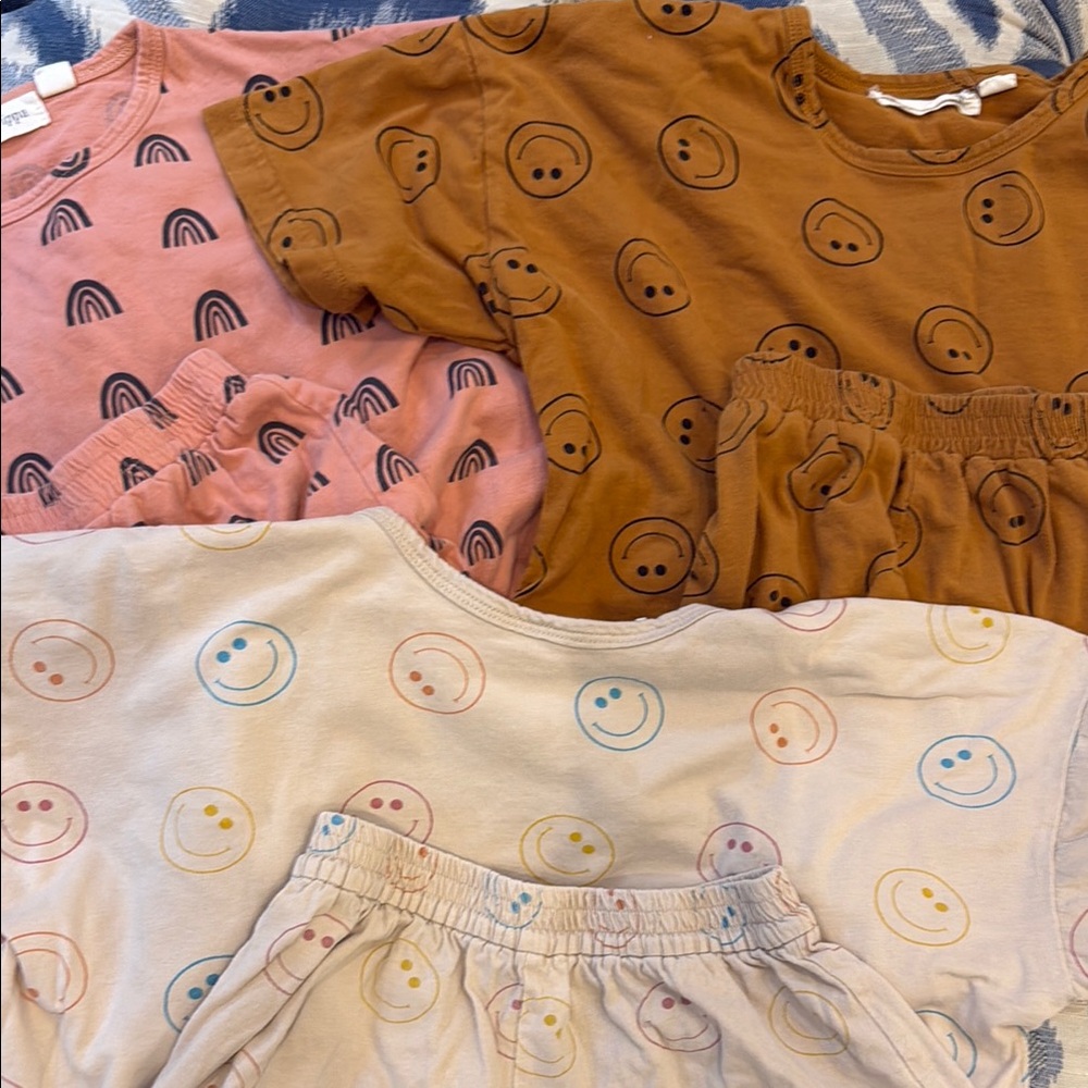 Kids Smiley Face Matching Set - Brown, Pink, Cream